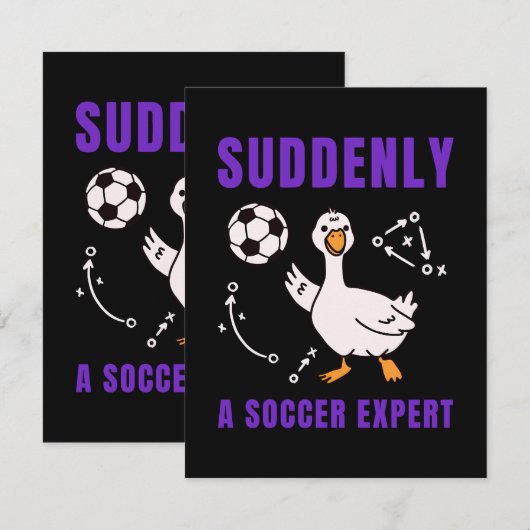 Plötzlich ein Fußball Experte Dankeskarte (Vorne/Hinten)