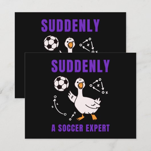 Plötzlich ein Fußball Experte Einladung (Vorne/Hinten)