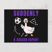 Plötzlich ein Fußball Experte Einladungspostkarte (Rückseite)