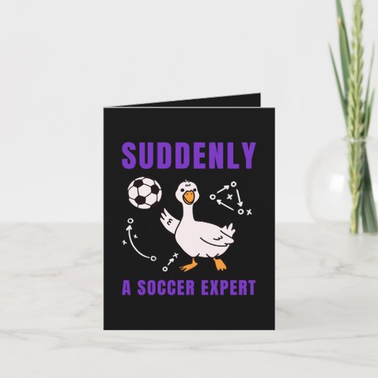 Plötzlich ein Fußball Experte Feiertagskarte (Vorderseite)
