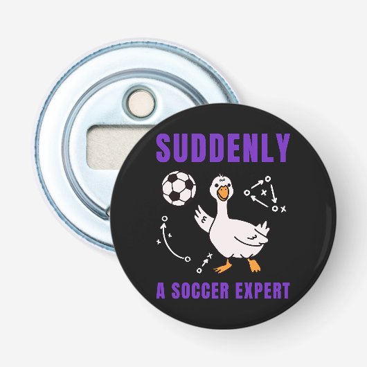 Plötzlich ein Fußball Experte Flaschenöffner (Vorderseite)