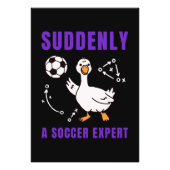 Plötzlich ein Fußball Experte Fotodruck (Vorne)