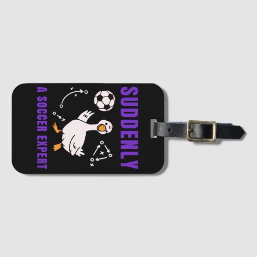 Plötzlich ein Fußball Experte Gepäckanhänger (Vorderseite (Horizontal))