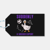 Plötzlich ein Fußball Experte Geschenkanhänger (Rückseite Horizontal)