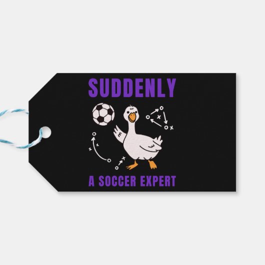 Plötzlich ein Fußball Experte Geschenkanhänger (Rückseite Horizontal)