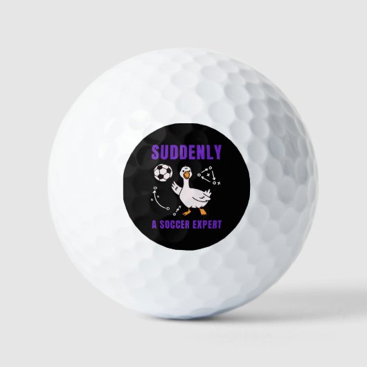 Plötzlich ein Fußball Experte Golfball (Vorderseite)
