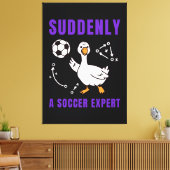 Plötzlich ein Fußball Experte Leinwanddruck (Insitu (Wohnzimmer))