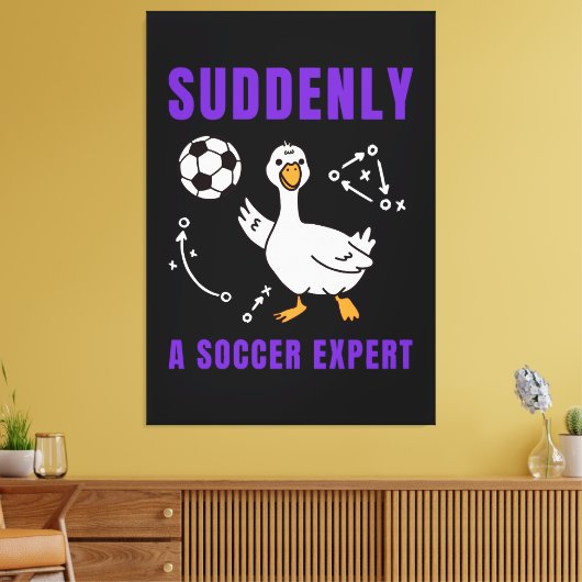Plötzlich ein Fußball Experte Leinwanddruck (Insitu (Wohnzimmer))
