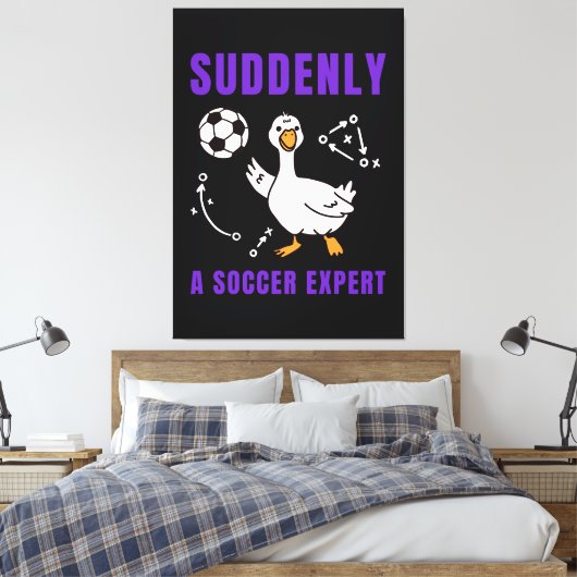 Plötzlich ein Fußball Experte Leinwanddruck (Insitu (Schlafzimmer))