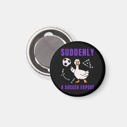Plötzlich ein Fußball Experte Magnet (Vorderseite/Rückseite)
