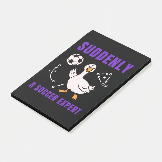Plötzlich ein Fußball Experte Post-it Klebezettel (angewinkelt)
