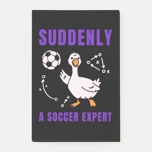 Plötzlich ein Fußball Experte Post-it Klebezettel (Vorderseite)