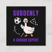 Plötzlich ein Fußball Experte Quadratische Visitenkarte (Rückseite)