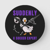 Plötzlich ein Fußball Experte Runde Wanduhr (Vorderseite)