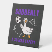 Plötzlich ein Fußball Experte Sockelschild (Vorderseite)