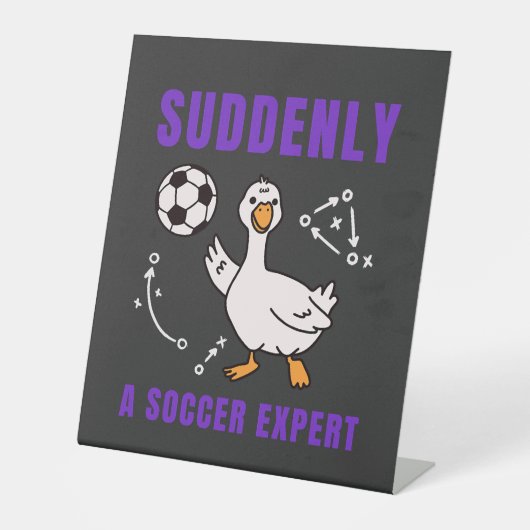 Plötzlich ein Fußball Experte Sockelschild (Vorderseite)