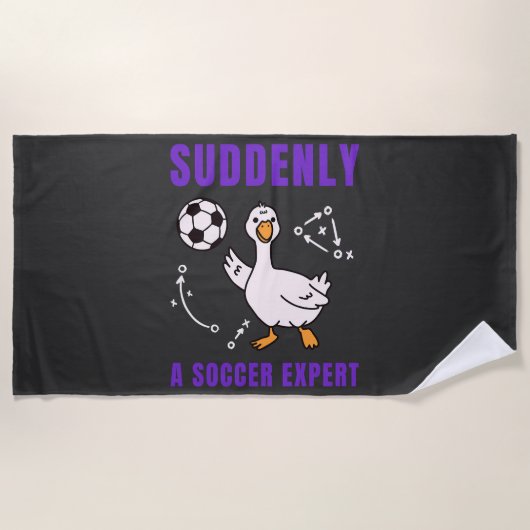 Plötzlich ein Fußball Experte Strandtuch (Vorderseite)