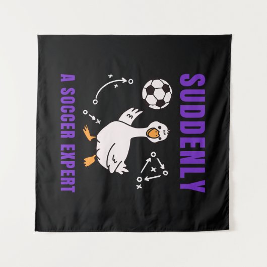 Plötzlich ein Fußball Experte Wandteppich (Vorderseite (Horizontal))