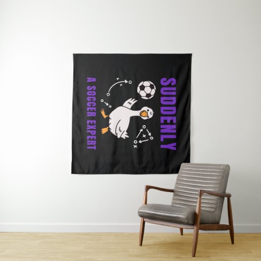 Plötzlich ein Fußball Experte Wandteppich (Beispiel (Horizontal))