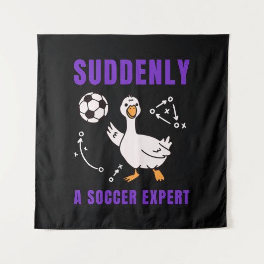 Plötzlich ein Fußball Experte Wandteppich (Vorderseite)