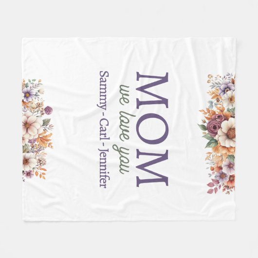 Plötzlich Liebe Sie Mama Fleecedecke (Vorderseite (Horizontal))