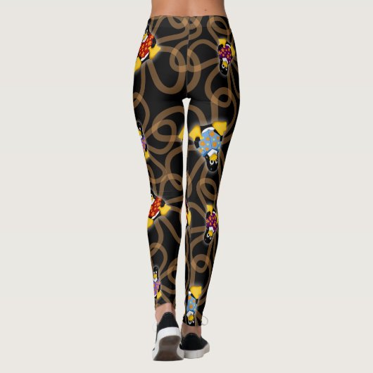 Plötzlich Penguins-Leggings (dunkel) Leggings (Rückseite)
