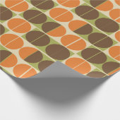 Plötzlich siebziger Jahre Orange Brown Green Geome Geschenkpapier (Ecke)