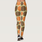 Plötzlich siebziger Jahre Orange Brown Green Geome Leggings (Rückseite)