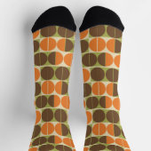 Plötzlich siebziger Jahre Orange Brown Green Geome Socken (Oben)