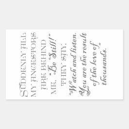 Plötzlich sind alle meine Vorfahren hinter mir: "S Rechteckiger Aufkleber