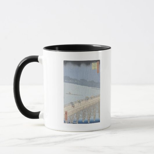 Plötzliche Dusche auf Ohashi Brücke bei Ataka Tasse (Links)
