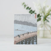 Plötzliche Dusche über die Shin-Ohashi-Brücke und Postkarte (Stehend Vorderseite)