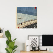 Plötzliche Dusche über Shin-Ō Hashi-Brücke und At Poster (Heimbüro)