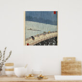 Plötzliche Dusche über Shin-Ō Hashi-Brücke und At Poster (Küche)