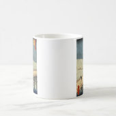 Plötzliche Dusche über Shin-Ōhashi Brücke und Kaffeetasse (Mittel)