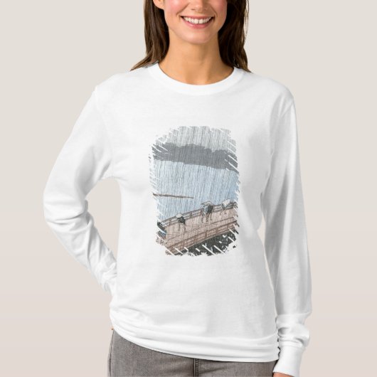 Plötzliche Dusche über Shin-Ohashi Brücke und T-Shirt (Vorderseite)