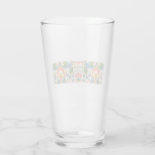 Plötzliche Rose (von William Morris) Glas (Rückseite)