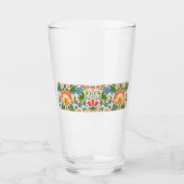 Plötzliche Rose (von William Morris) Glas (Vorderseite)