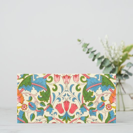 Plötzliche Rose (von William Morris) Karte (Stehend Vorderseite)