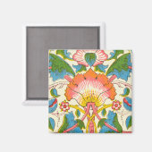 Plötzliche Rose (von William Morris) Magnet (Vorderseite/Rückseite)