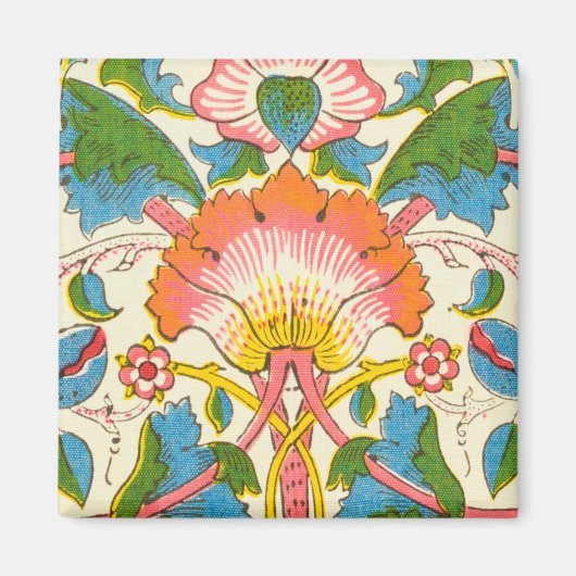 Plötzliche Rose (von William Morris) Magnet (Vorne)