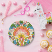 Plötzliche Rose (von William Morris) Pappteller (Party)