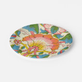 Plötzliche Rose (von William Morris) Pappteller (Schrägansicht)