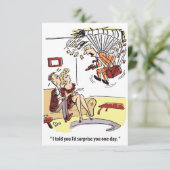 Plötzliche Überraschung, Fallschirmjäger, lustig Save The Date (Stehend Vorderseite)