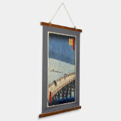 Plötzlicher Regen, Hiroshige Wandteppich Mit Holzrahmen (Gewinkelt)