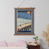 Plötzlicher Regen, Hiroshige Wandteppich Mit Holzrahmen (Schlafzimmer)