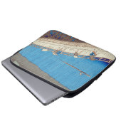 Plötzlicher Regenschauer über der Atake-Brücke, Ut Laptopschutzhülle (Vorne Knopf)