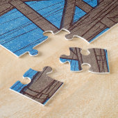 Plötzlicher Regenschauer über der Atake-Brücke, Ut Puzzle (Seite)