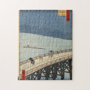 Plötzlicher Regenschauer über der Shin-Ōhashi-Brü Puzzle