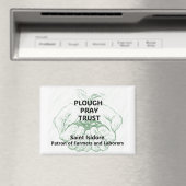 "Plough Pray Trust" Saint Isidore Magnet (In Situ (Geschirrspüler))